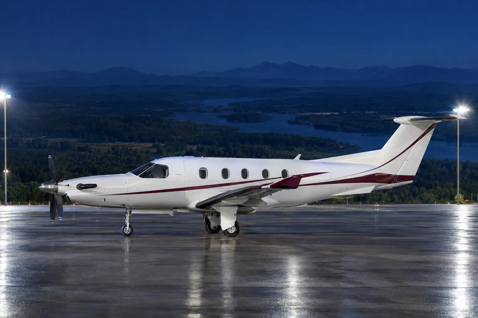Turboprop on the ramp